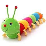 SUPYINI Raupe Stofftier Plüsch, Weiches Süßes Buntes Raupenspielzeug, Ausgestopftes Raupenplüschkissen Kinder (Plüsch)