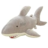 YunNasi Riesen Kuscheltier Hai Groß Stofftier Weiches Plüsch Kissen Tier Spielzeug Geschenk für Kinder Freundin (120cm)