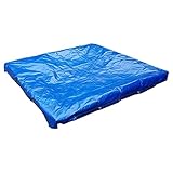 Gartenpirat Sandkasten Abdeckung 180x180 – Abdeckplane Sandkasten – Aus robustem PE-Gewebe – Mit elastischer Kordel – Blau – 180 x 180cm