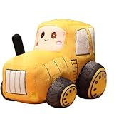 Dekoratives Traktor-Kissen – Traktor-Kuscheltiere, Traktor-Überwurf-Kissenbezug | Vielseitiges Traktor-Plüschkissen mit weichem Füllkomfort, Wurfkissen mit Traktor-Motiv für die Heimdekoration im Baue