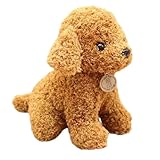 Xiyocadt Kuscheltier Hund PlüSchtier, Weiches PlüSch Spielzeug,Kinder PlüSch Spielzeug,Realistisch Dog Kuscheltier SüßE Hund PlüSchtier Kinderspielzeug Geschenk Geschenke FüR Kinder (20cm,Hellbraun)