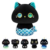 Mewaii 20CM Kuscheltier Plüschtier Kawaii für Kinder Mond Augen Kuscheltier Pilzförmiges Stofftiere Weiches Wurfkissen Plüsch Kissen Stofftiere Geschenk über 3 Jahren, Meerjungfrau