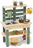 Lehoo Castle Holz Outdoor Matschküche für Kinder, Spielküche mit Echtem Waschbecken Küchenzubehör, Gartenspielzeug zum Kochen, Gießen Sensorisches Spielen, Montessori Lernspielzeug ab 3 Jahre