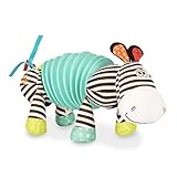 B. toys Baby Spielzeug Zebra Akkordeon mit – Kuscheltier mit Instrument Geräusch, Motorikspielzeug – Plüschtier für Babys ab 6 Monaten