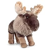 Animigos Plüschtier Elch, Stofftier im realistischen Design, kuschelig weich, ca. 25 cm groß, Brown