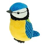 TRÖTSCH - Unsere Vogelwelt Plüsch Blaumeise 12 cm Karabiner : Kuschelweiche Plüschfigur für Fans der Vogelwelt