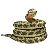 DAWRIS 200cm Plüsch Schlange, Realistische Python Kuscheltier Große Schlange Stofftier, Witzige Plüschtiere Spielzeug Schlanges, Kuschelschlange, Snake Prank Requisiten