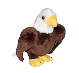 Wild Republic Pocketkins Eco Weißkopfseeadler, Plüschtier, 12 cm, Plüschspielzeug, Hergestellt aus recycelten Materialien, Umweltfreundlich
