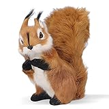 Septpenta Plüsch Eichhörnchen Plüschtier, 6,3 Zoll Realistische Simulation Anschmiegsames Braunes Eichhörnchen, Flauschig Weiches Plüschtier für Heimtextilien, Gartendekoration, Kindergeschenk
