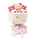 ISAKEN Plüsch Puppen Strauß Kawaii Plüsch Blumenstrauß Cartoon Bär Stofftier Kaninchen Plüschpuppe Plüschblume Kreative Nette Anime Blume Abschluss Freundin Freund