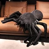 Spinne Stofftier Puppe, Lebensechte Spinne Plüschtier Kuscheltiere Simulation Spinne Wurfkissen Kreatives Lustiges Tease Kuscheltier Spinne Toy 40x25cm