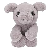 Depesche 13521 SNUKIS - Kuscheltier Ferkel, in Mauve, mit niedlichen Ohren, ca. 25 cm großes Plüschtier mit glitzernden Augen