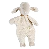 Fehn Handpuppe Schaf NATUR – Spielkamerad, Einschlafhilfe, Handpuppe & Stofftier-Schnuffeltuch mit Baumwolle aus kontrolliert biologischem Anbau (kbA) – für Babys und Kleinkinder ab 0+ Monaten