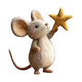 Beiykhera 8×4 cm Maus Kuscheltier Filz Maus Plüschtier Niedliches Stofftier Zum Kuscheln & Spielen Weich Plüschmaus Kuscheltier Für Kinder Plüsch Nagetier Tischdekoration