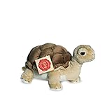 Teddy Hermann 90114 Schildkröte 20 cm, Kuscheltier, Plüschtier mit recycelter Füllung