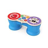 Baby Einstein 12610 Hape Upbeat Tunes Magic Touch Holztrommel, Musikspielzeug aus Holz, mit 6 Melodien, mehrfarbig