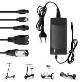 Ladegeräte Für Scooter, E Scooter Ladegerät, Hoverboard Ladekabel, 42V 2A AC E Scooter Ladekabel Mit 6 Anschlüssen, Elektroroller Ladegerät, für Scooter Elektrisch Balancierrad