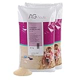 A&G-heute Min2C 50 kg Spielsand Quarzsand | Fein gesiebt und geprüft | Hochwertiger Sand für Sandkasten Sandbox Kinderspiele Dekosand | Beige Qualität