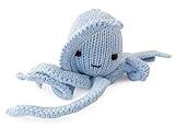 Purity Hand-Knitted Octopus Soft Toy made from Organic Cotton (Pale Blue)