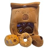 Plüschtier Capybara, 3 Stück Donut Kartoffelchip Plüsch, Weicher Münzbeutel Kuscheltier, Geschenke Für Junge Und Mädchen