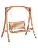 Trendy Gartenschaukel mit Gestell Akazienholz Dunkelbraun für 2 Personen Novara