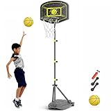 Basketballkorb mit Ständer Basketballkorb Set, 110-190 cm höhenverstellbares, Outdoor und Indoor Spielzeug für Kinder