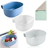 Auffangschale für Küchenabfälle - 3 Stück Wickeltisch Organizer, Mülleimer zum Aufhängen, Küchenschrank Tür HäNgende Abfallbehälter, Küchenabfalleimer für Hausmüll Abfallbehälter Küchenschrank