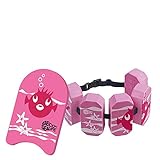 Beco Sealife Schwimmbrett mit Schwimmgürtel pink/pink Wassersport Kinder Aqua