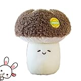 Xiyocadt Obst Gemüse Plüschtiere, Kleines Gemüse Kuscheltier Kreativ, Mini Gemüse Plüschpuppen, Weiches Schmusetier für Jungen und Mädchen Plüschtier (Champignon)