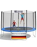 Terena Trampolin Outdoor 430 cm mit Sicherheitsnetz – Trampolin Kinder – Hochwertiges 14ft Gartentrampolin belastbar bis 150 kg – Trampoline UV-beständig & TÜV geprüft – Trampoline Outdoor Ø 430 cm