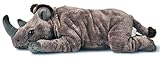 Uni-Toys - Nashorn, liegend - 32 cm (Länge) - Plüsch-Rhino, Rhinozeros - Plüschtier, Kuscheltier