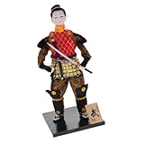Kisangel Samurai Ninja Doll japanische Sammelfiguren realistisch Dekoration aus dekorative Samurai-Skulptur japanische Partyartikel Samurai-Puppe Desktop - Gips