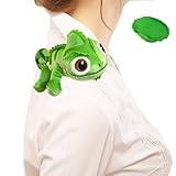 XPJBKC Plüschtier Pascal Chamäleon, Magnetisches Chamäleon Kuscheltier, Eidechsen PlüSchtier, Chameleon Kuscheltier Auf Schulter für Kinder Erwachsene Fans