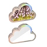 Wolke Tulpe Lampe, Wolke Tulpe Spiegel Nachtlicht 2 in 1 Simulation Blume Nachttischlampe Tulpe Nachtlicht DIY Wolke Tulpe Licht Home Decor