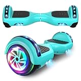 SISIGAD All Terrain Hoverboard mit Bluetooth-Lautsprechern, Hoverboards mit hellen LED-Leuchten und blinkenden Rädern, Hoverboard mit selbstausgleichendem Steuerungssystem