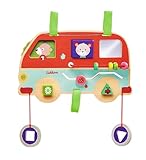 Eichhorn 100005469 - Motorik-Spielbrett mit Dreh-, Schiebe-, Steck- & Soundfunktion, fördert Motorik und die Koordination, mit Aufhängefunktion, aus 100% FSC zertifiziertem Buchenholz, ab 1 Jahr
