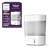 AVENT Babyfläschchen-Sterilisator und -Trockner Premium, entfernt 99,9% der Bakterien, chemikalienfrei, Kapazität für 6 Fläschchen/Sauger/Zubehörteile, Modell SCF293/00