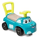 Smoby 720525 Mein erstes Auto Rutscherfahrzeug, Kinderfahrzeug mit Staufach und Kippschutz, für drinnen und draußen, für Kinder ab 10 Monaten, Blau