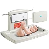 VEVOR Wickelkombi Wandmontierte Wickelkommode, Abnehmbarer Wickeltisch Wickelwagen, Grau Wickeltisch mit Wickelauflage, Sicherheitsgurt, Platzsparend & Stabil, Wickelregal 20 kg Tragfähigkeit Baby
