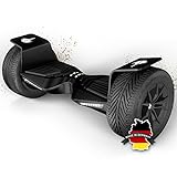 F-Cruiser Hoverboard mit luftgefüllten 10' Reifen & 5.8Ah Akku für eine hohe Reichweite (Schwarz)