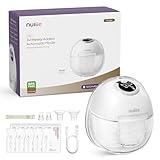 Nuliie Milchpumpe Elektrisch tragbare S32, 4 Modi, 9 Stufen, 24mm Flansch mit LED-Anzeige, Zusätzlich 1 Stück Flansch 18mm&21mm und Austauschbare Entenventile (1Pack, Weiß)