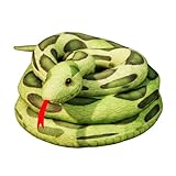 Gefüllte gefleckte Schlange, Große Plüschtier Plüschschlange,Plüsch gefleckte Schlange Spielzeug, Riesen Plüschtier, Großes Plüschtier, Niedliches Plüschtier, Plüschtier (110 cm,GefleckteViperGrün)