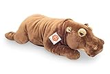 Teddy Hermann 90595 Nilpferd Flusspferd liegend 45 cm, Kuscheltier, Plüschtier mit recycelter Füllung
