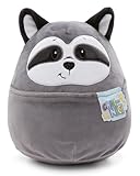 NICI Kuscheltier Chill-NICI Waschbär 20cm I Flauschiger Plüschtier Waschbär mit Schwänzchen für Mädchen, Jungen & Babys I Knuddeliges Stofftier – 49884