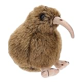 Mikikit Kiwi Toy Bird: Brown Stuffed Plush Toy Kiwi Bird Design Soft Toy Stuffed Animal Cute Lifelike Plush Desktop Decor Kids Gift Kids Animal Toy- S