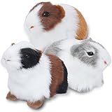 Mrltau 3 Pcs Realistische Meerschweinchen Kuscheltier Süß, Hamster Plüschtiere Spielzeug, Spielzeug Meerschweinchen Stofftier, Spielzeug Deko Für Jungen Mädchen
