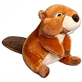 KUKUShining Biber Plüsch, Simulation Stofftier Puppe Cartoon Weiches Kuscheltier Spielzeug Für Kinder Mädchen Geburtstag Weihnachten