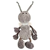 BOHS Kuschelige Plüschameise mit Schal - Weiches, 25cm Stofftier-Insekt - Perfektes Spielzeug für Kinder
