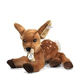 Steiff Kuscheltier Rieke Schlenker-Rehkitz, Süßes Stofftier mit Kunststoffaugen, Kinder, Jungen & Mädchen, Plüschtier 35 cm, Hellbraun, 070433