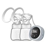 Milchpumpe Elektrisch,Milchpumpe,Mit 4 Modi und 9 Saugstufen,Elektrische Milchpumpe Mit LED-Anzeige, Freihändig, Starke Saugkraft, Wiederaufladbare Doppelmilchpumpe,Milchpumpe Handsfree-Blau